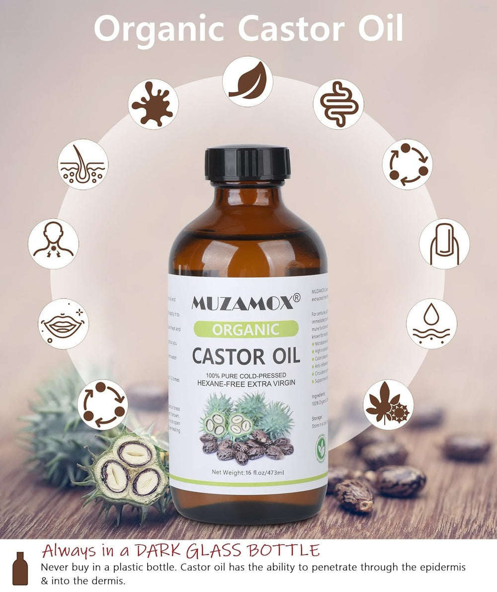 MUZAMOX castor oil pack wrap is ready for at-home therapeutic use.