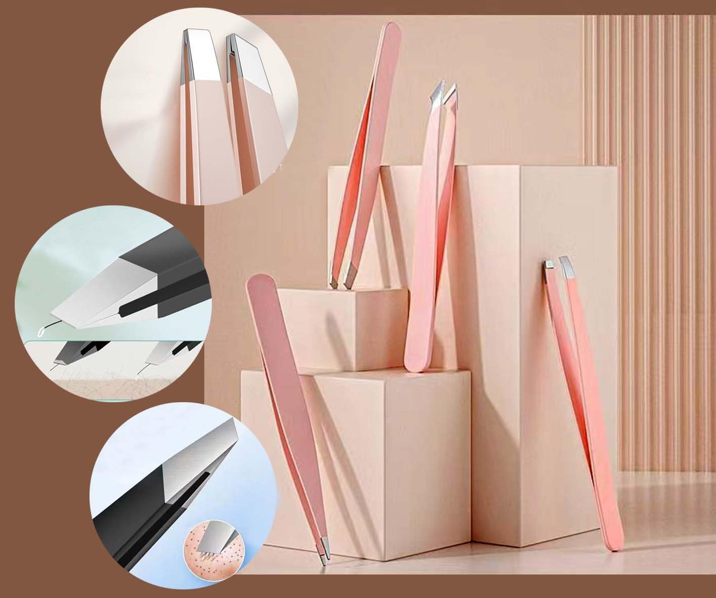 Muzioiernsu multi-use tweezers for facial hair and splinters