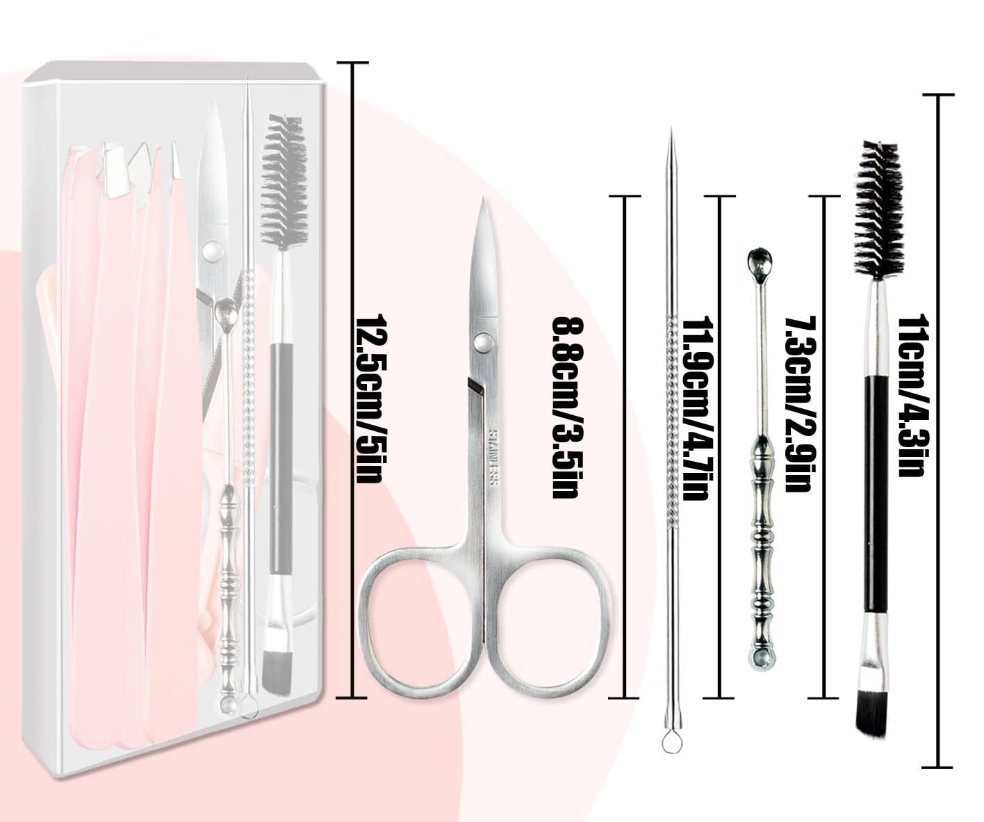 Muzioiernsu tweezers arrive in a compact case for easy storage on the go.