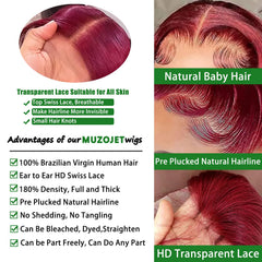 MUZOJET body wave lace front 13x6 for voluminous texture.