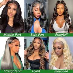 Muzojet virgin human hair 10a wig highlights natural softness and versatility