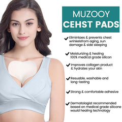 Parche decollete adhesivo Muzooy, silicona médica, comodidad mejorada.
