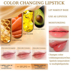 MVC Labial Cambio Color Oro Cristal, hidratación continua para labios suaves