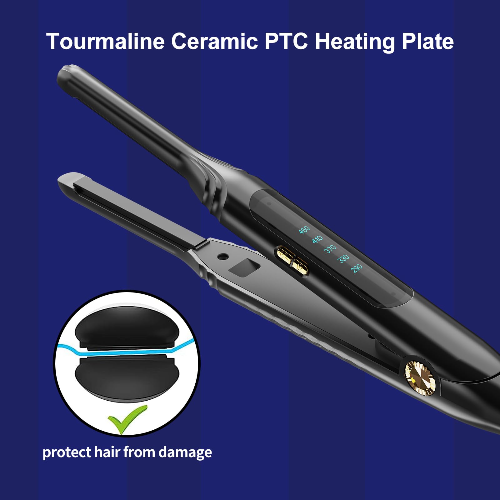 Mvxitanny pencil flat iron heats in 15 seconds for quick styling.