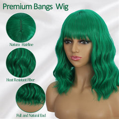 Mxayhnajxl short wavy bob wig for everyday wear and easy styling.