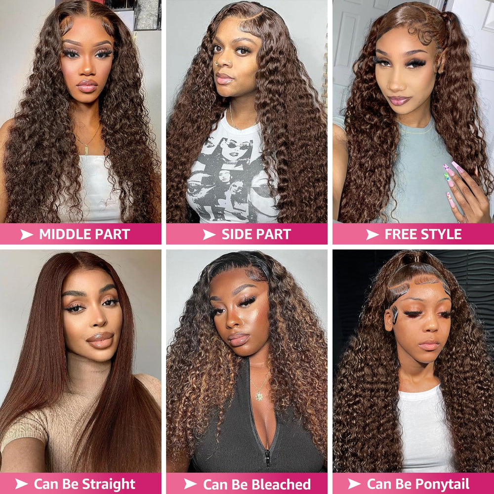 MXTQO Daily-wear deep-wave wig, versatile for events or everyday style