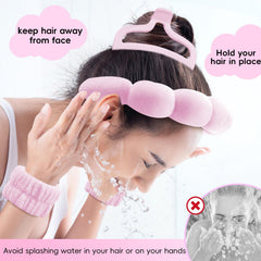 My Novel Things face wash headband set includes clip and wristbands