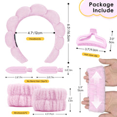 My Novel Things skincare headband features a fluffy flower cloud design