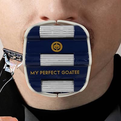 My Perfect Goatee goatee shaper template fits most faces for balanced look.