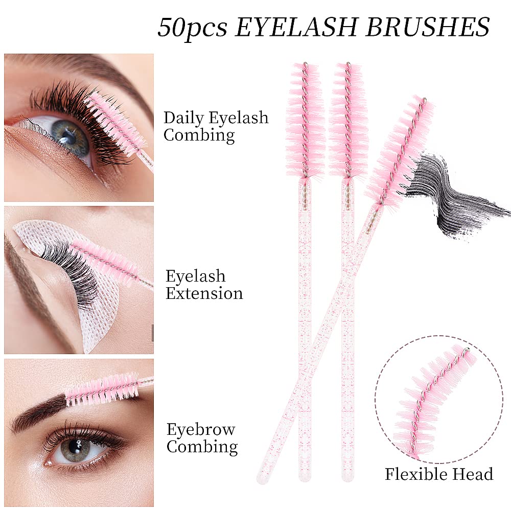 Myaokue-up crystal pink mascara wand for smooth, clump-free lash extensions.