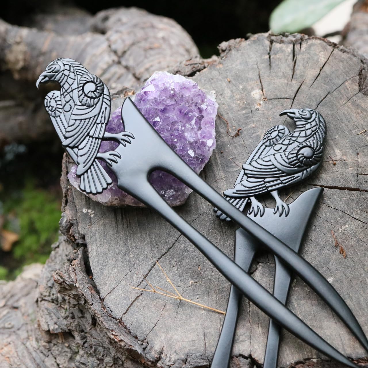MYAROMA FINDINGS ornamento capilar de metal negro