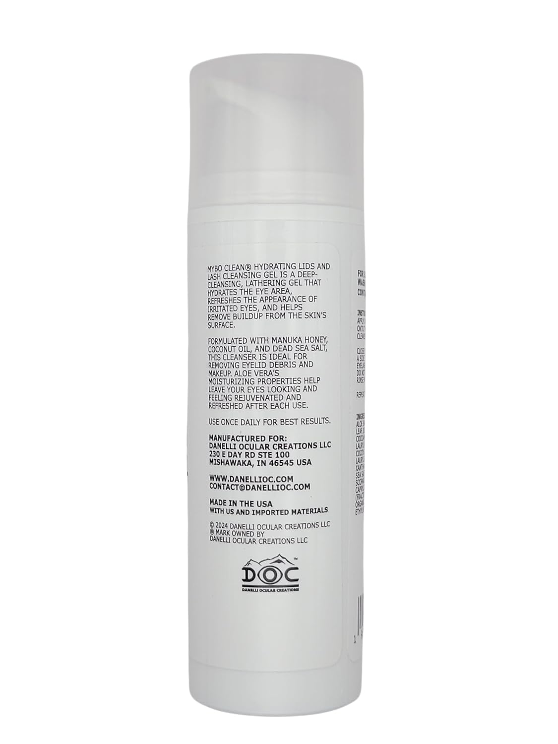 Myboclean eyelid cleansing application on lid with gel