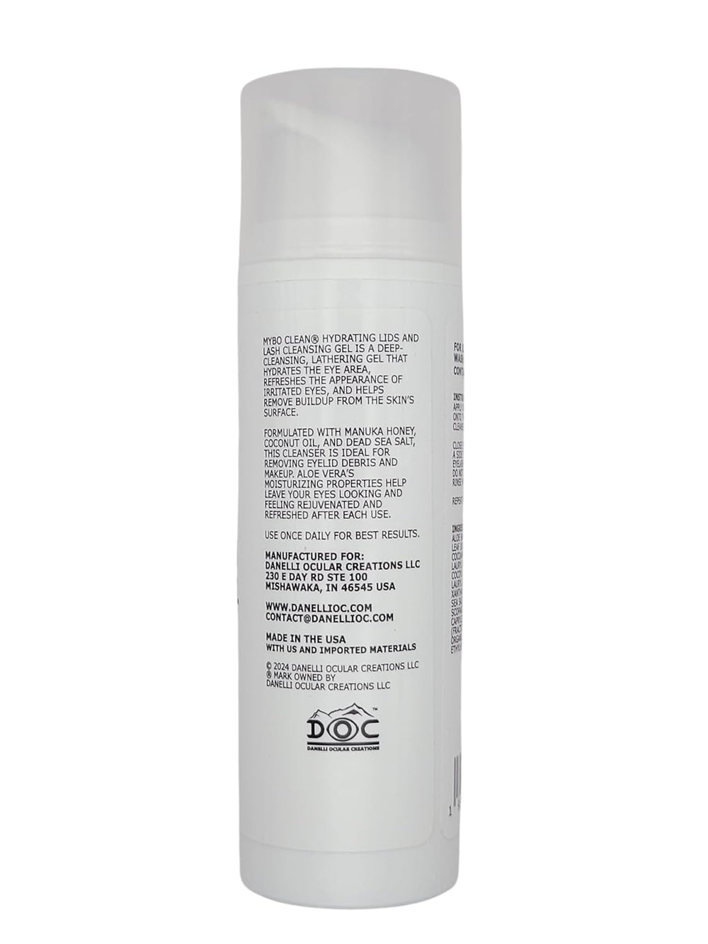 Myboclean eyelid cleansing application on lid with gel