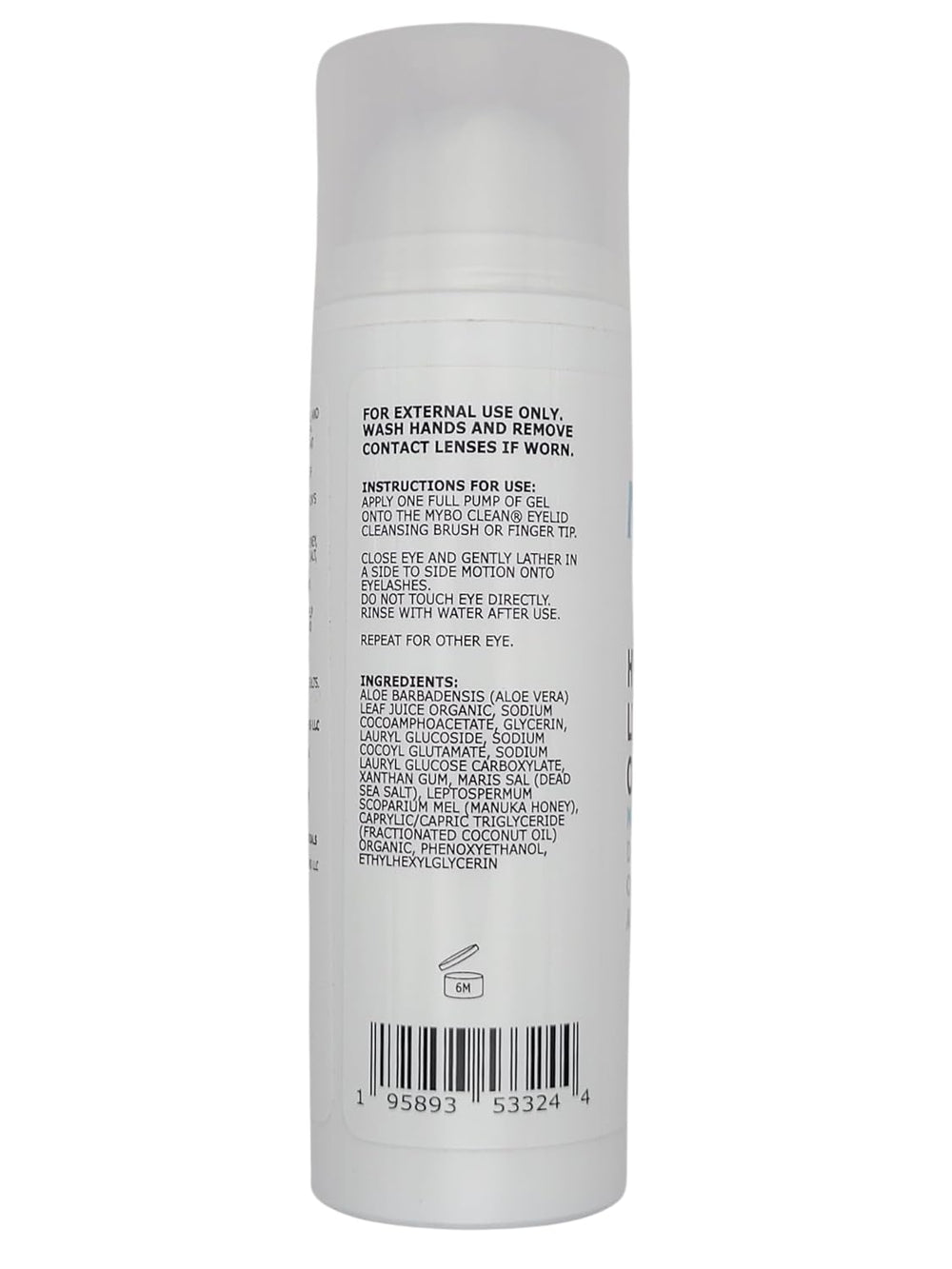 Myboclean gel limpiador para pestañas ligero y eficaz para maquillaje resistente al agua.