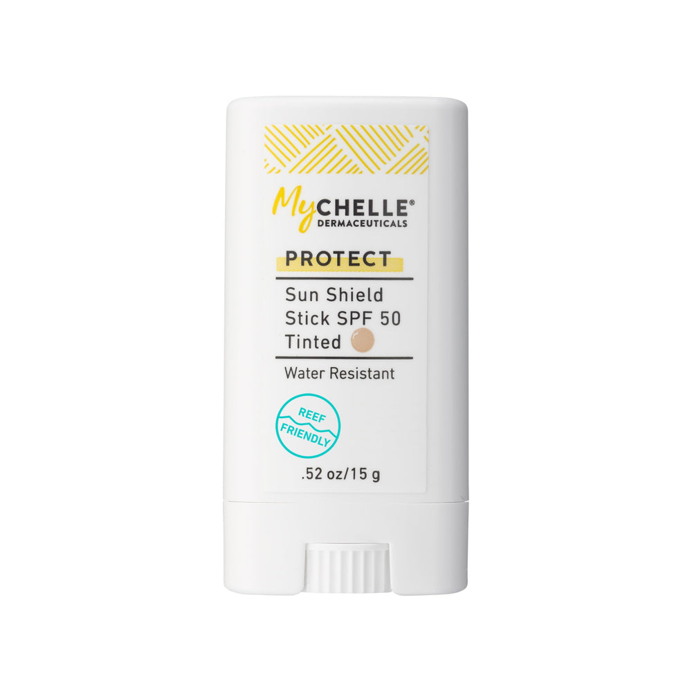 MyChelle protector solar en barra SPF50 tintado para rostro, tono natural