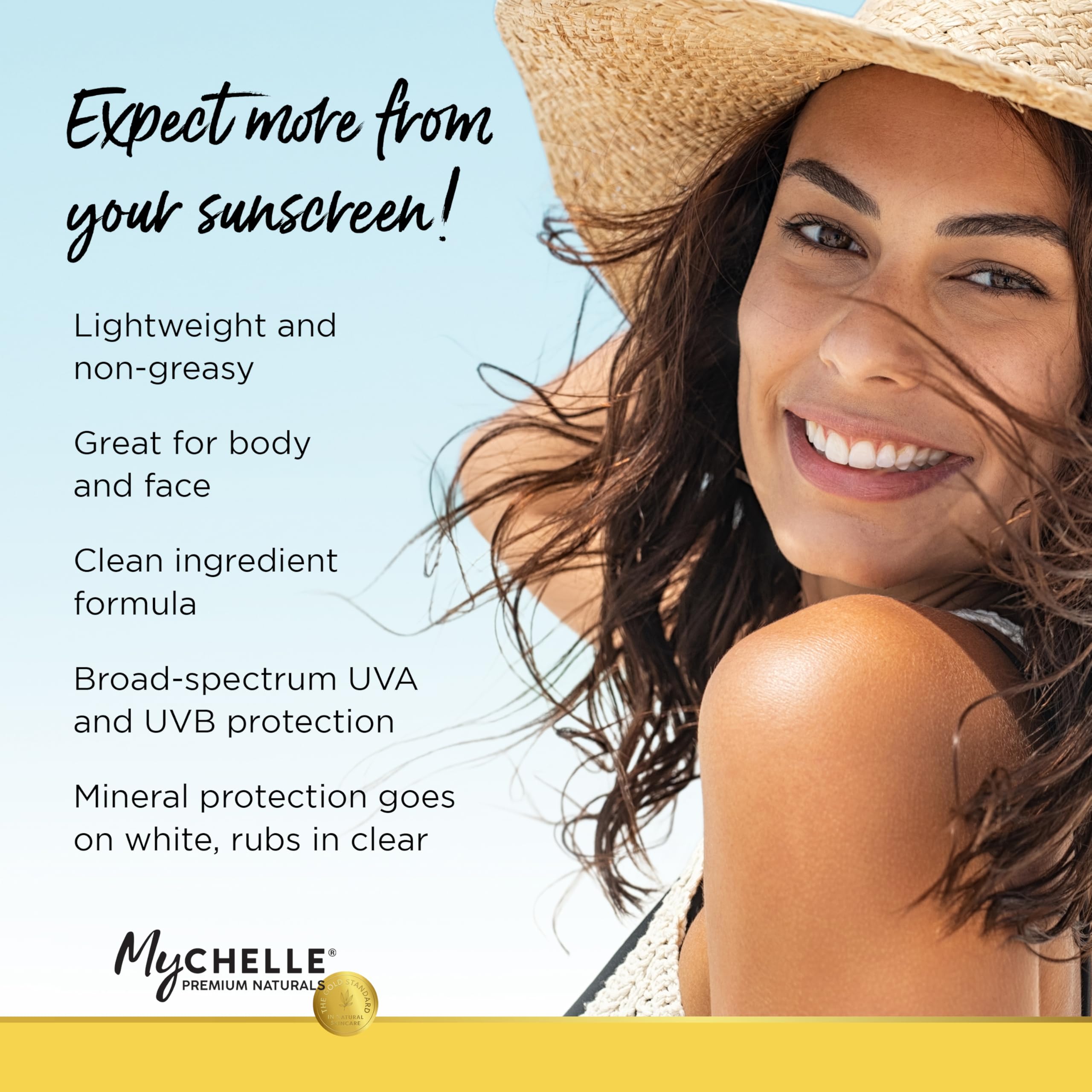 Arcilla bentonita de MyChelle Sun Shield para absorber aceite y purificar poros.