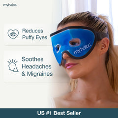 MyHalos Gel Mask adjustable-straps for secure comfort.