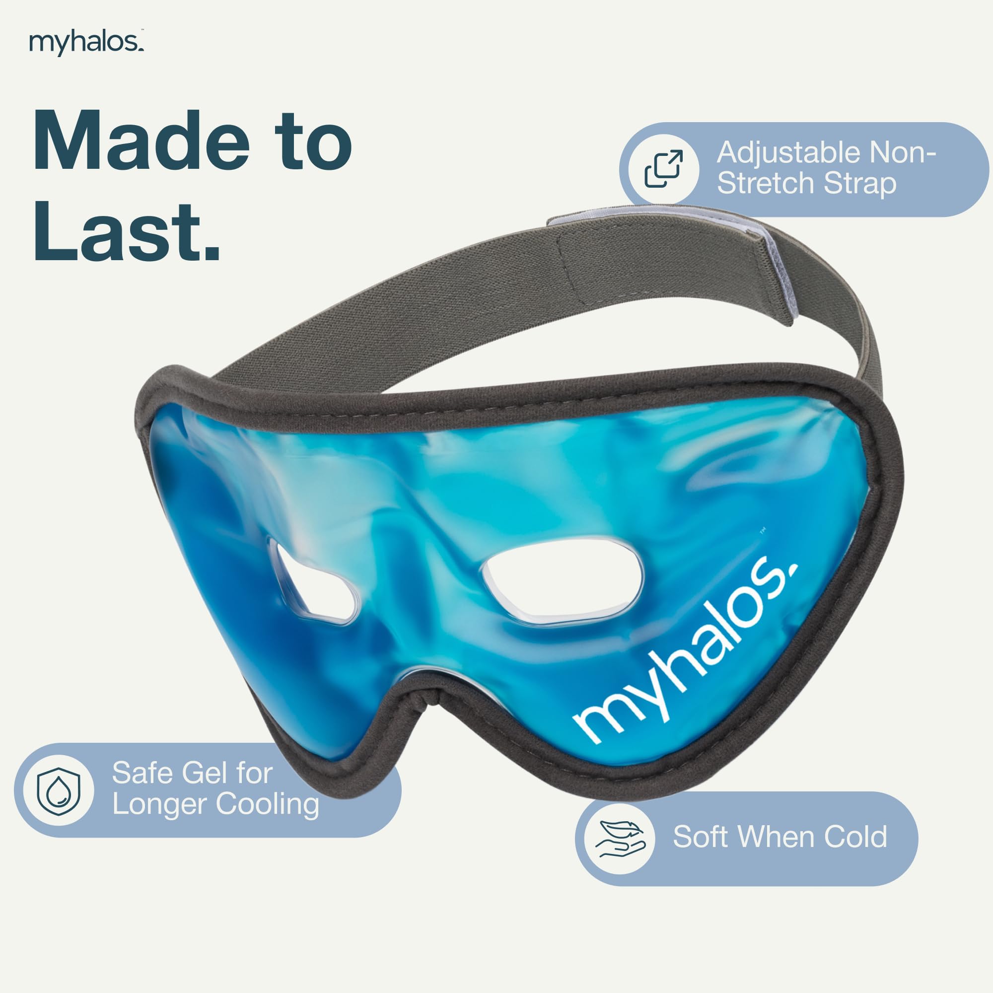 MyHalos Gel Mask fridge-chill for quick cold relief.