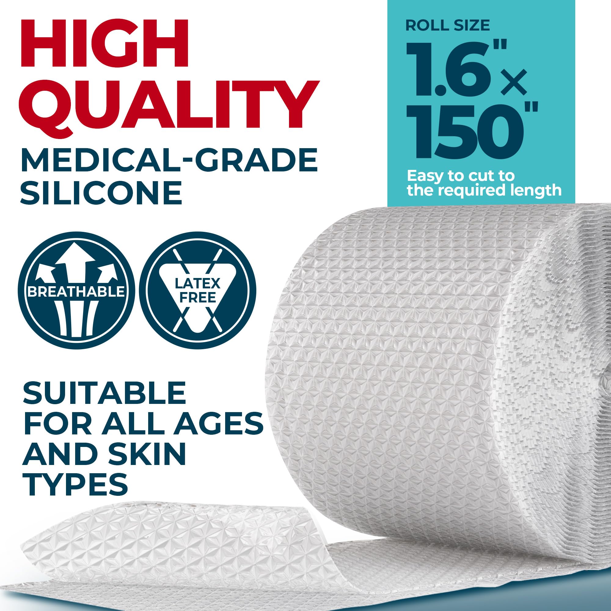 MYHELP cicatriz cesarea: silicona transpirable para uso cómodo.