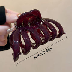 Myhiju large plastic hair claw clip offers secure grip for all-day wear.