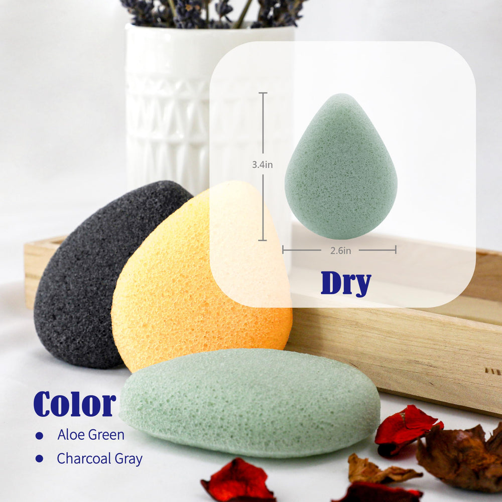 MyHomeBody aloe vera konjac sponge closeup for soothing hydration and comfort.