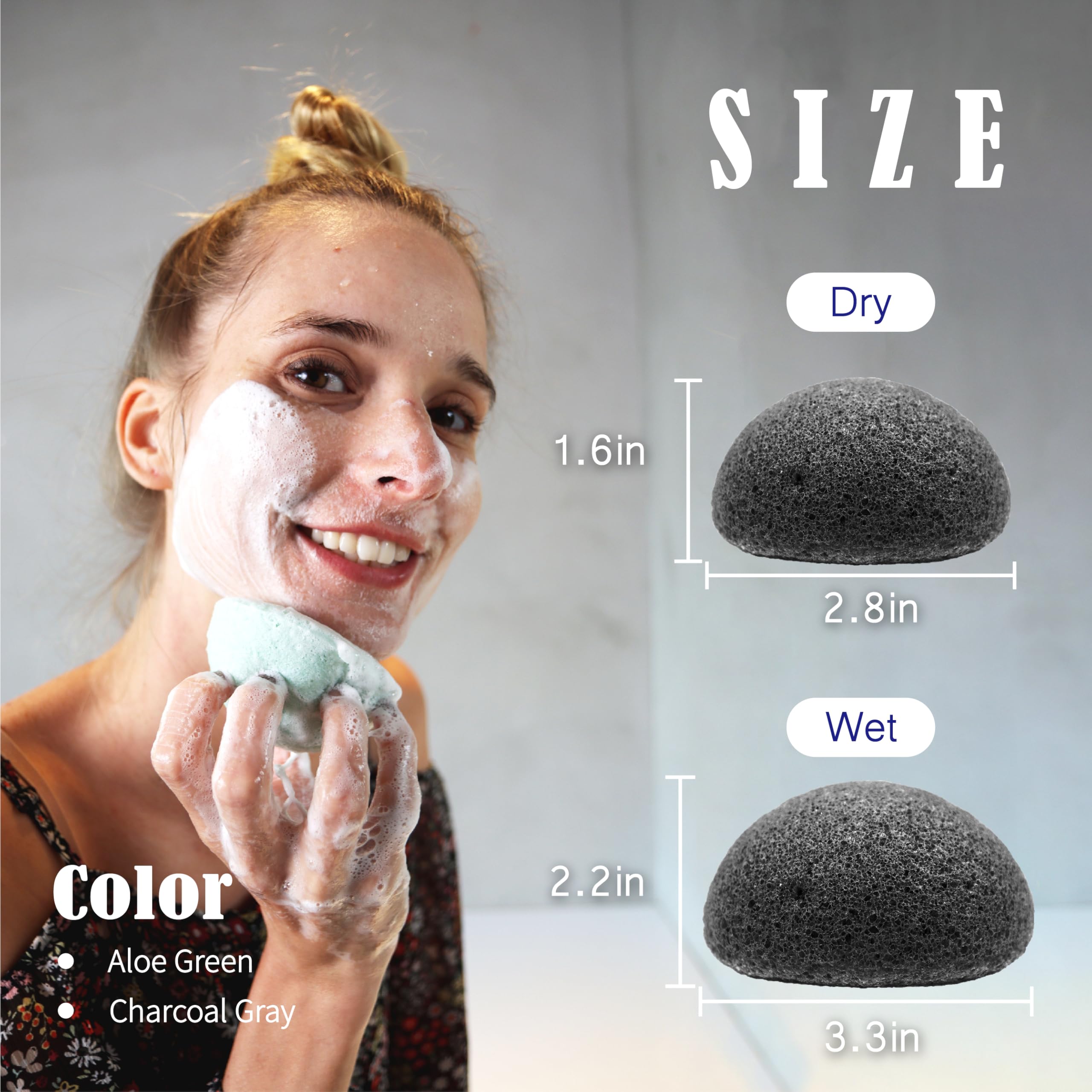 Esponja myHomeBody konjac con aloe vera para calmar la piel.
