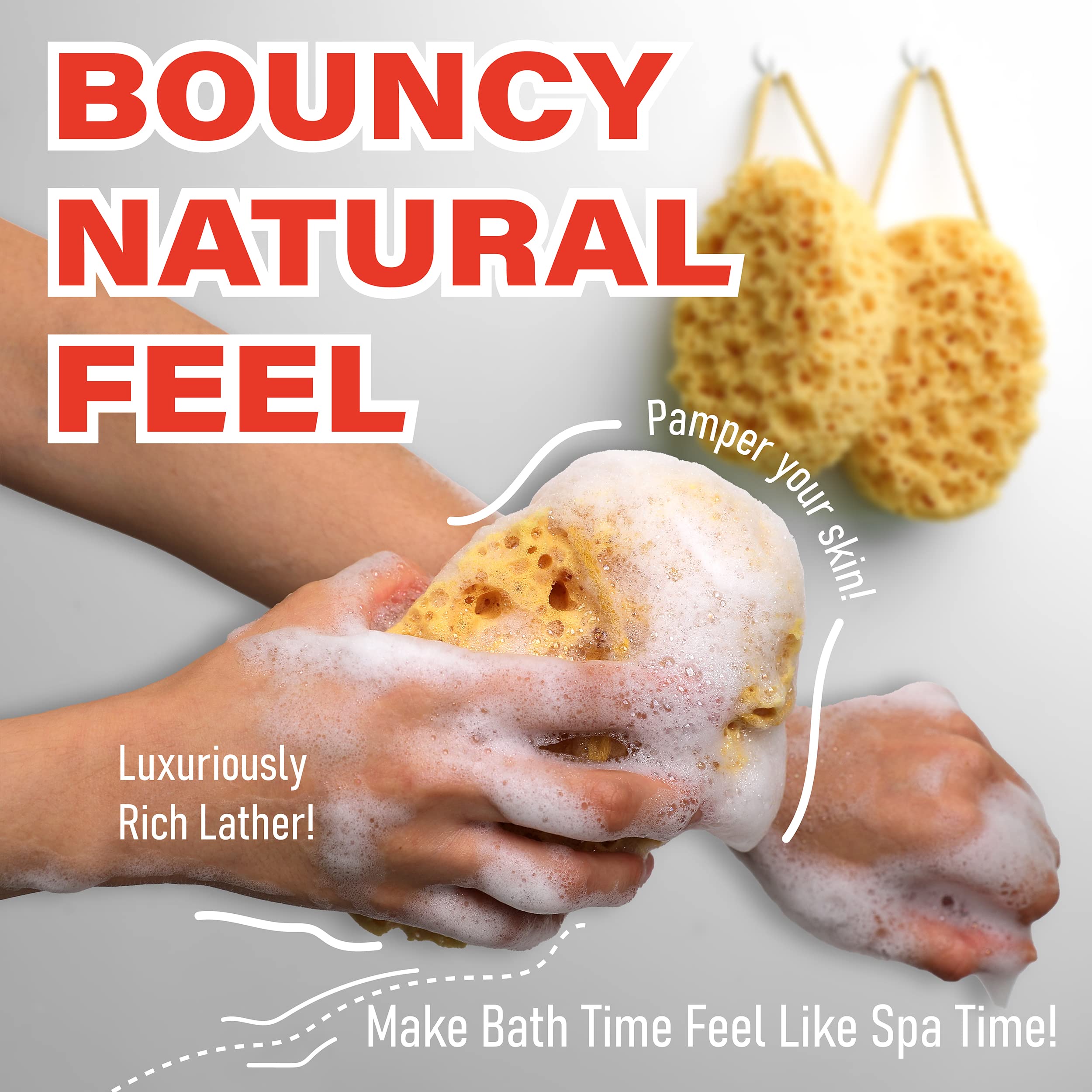 Exfoliación suave con la esponja myHomeBody para piel suave y limpia.
