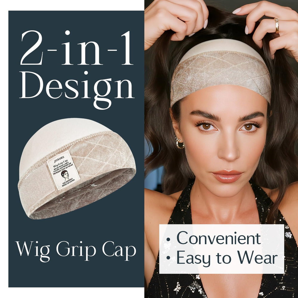 MYKURS Wig Grip Cap soft-modal-fabric for gentle scalp comfort and reduced friction.