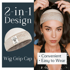 MYKURS Wig Grip Cap soft-modal-fabric for gentle scalp comfort and reduced friction.