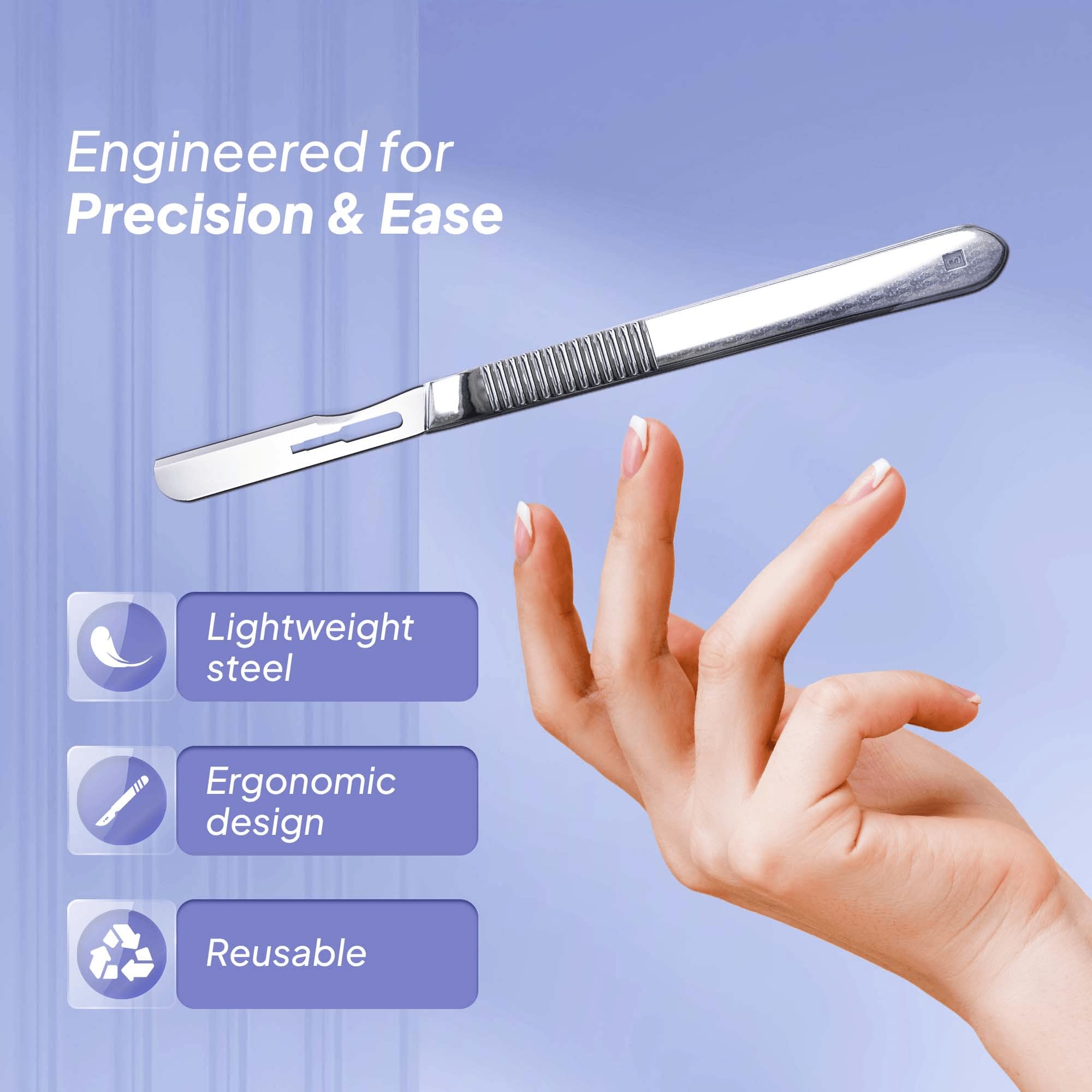 MyMed dermaplane pack of 15 with case supports easy at-home routine.
