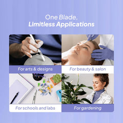 MyMed packaging display featuring hygienic, single-use blades for safe at-home dermaplaning.