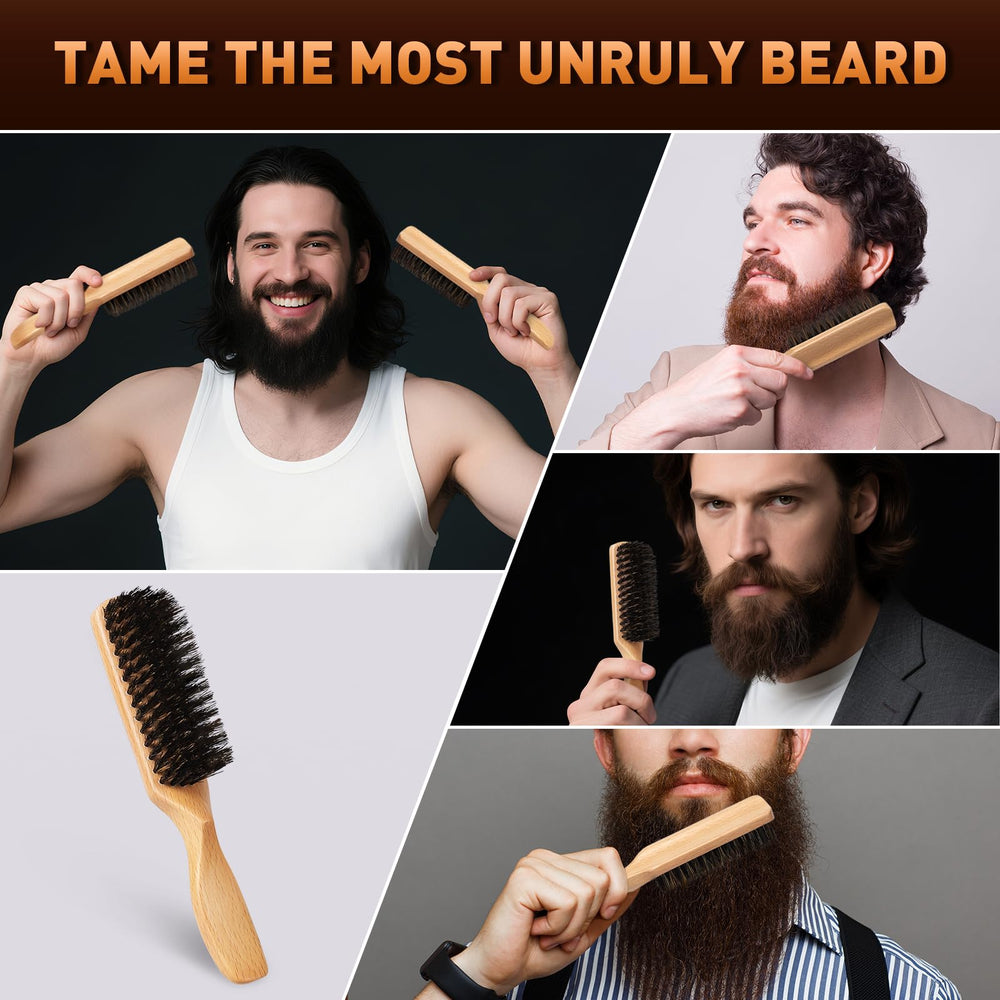 Myselect boar bristle brush close-up showing durable natural bristles for daily use