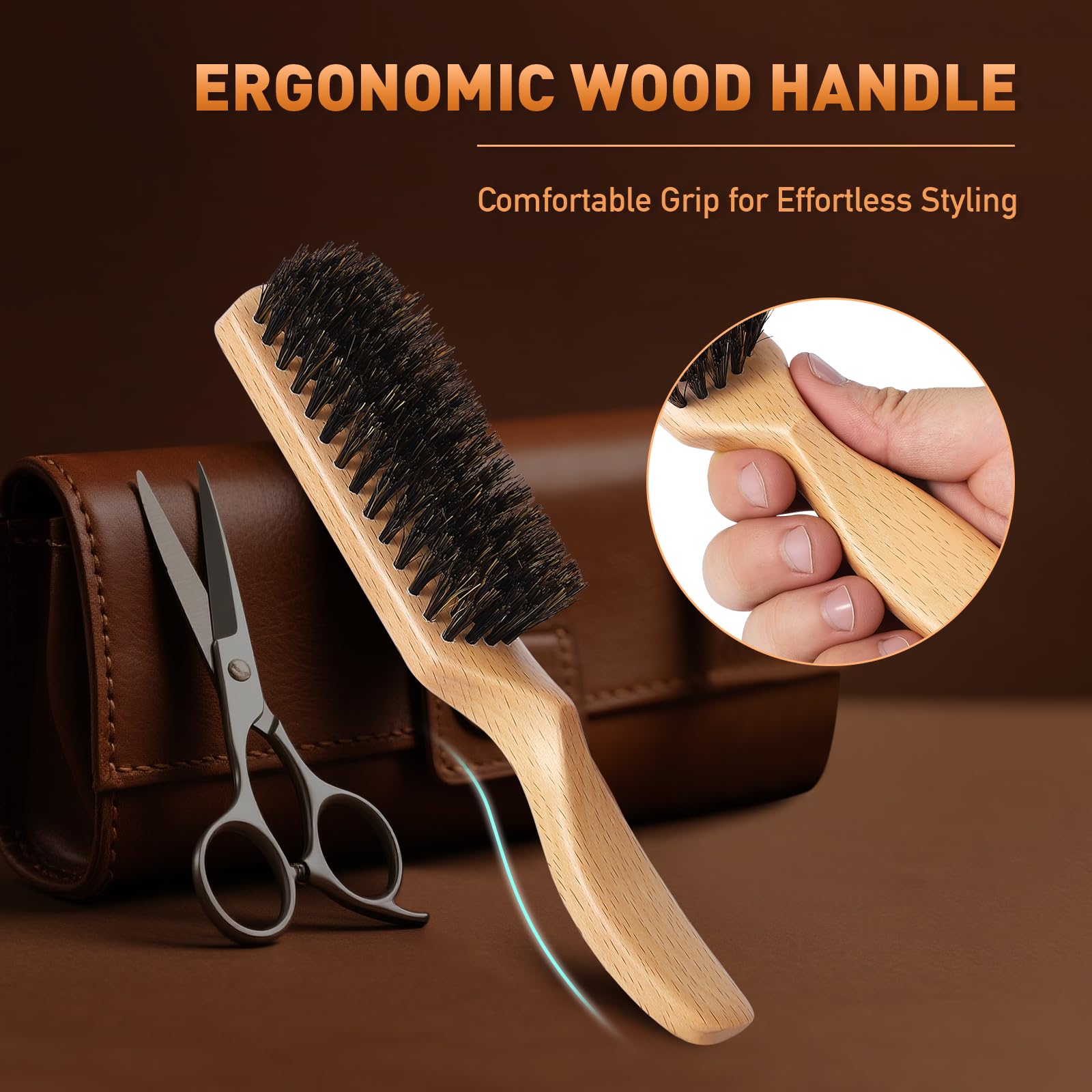 Myselect smoothing brush for men enables detangling and polished styles