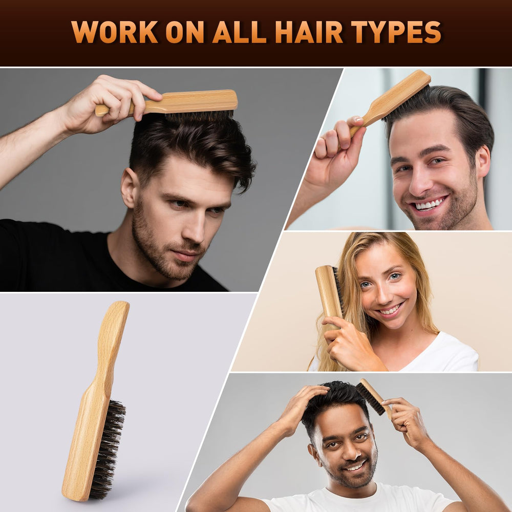 Myselect wooden handle brush helps maintain shine and healthy-looking hair