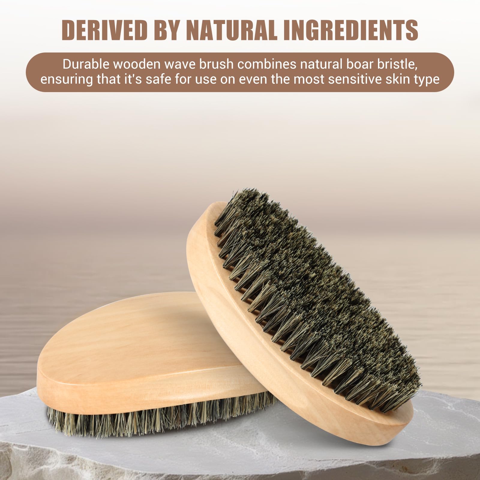 Myselect natural boar bristle brush supports steady, thorough brushing routines.