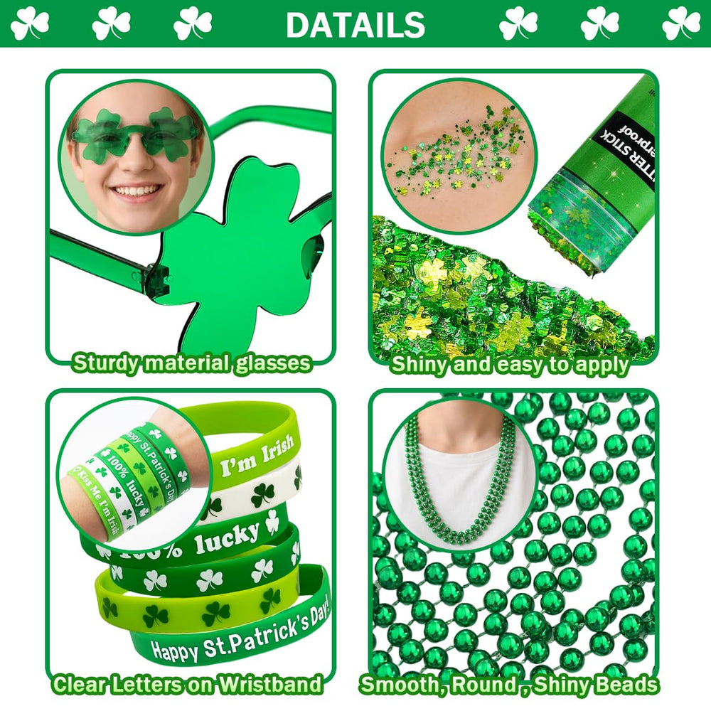 Mysense collar de cuentas redondas verdes, complemento versátil para looks temáticos