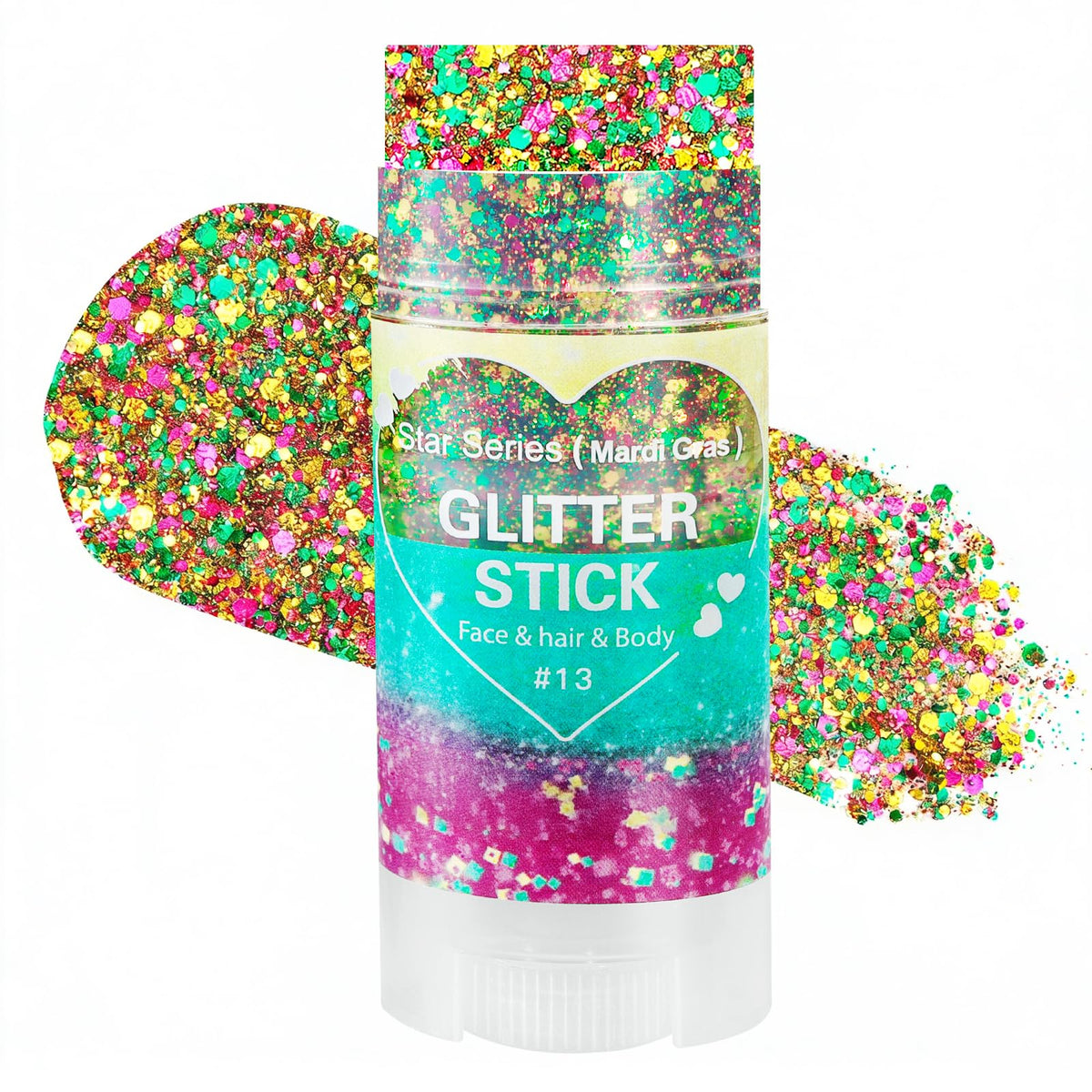 Mysense Mardi Gras Brillo facial: brillo vibrante que realza cualquier estilo festivo.