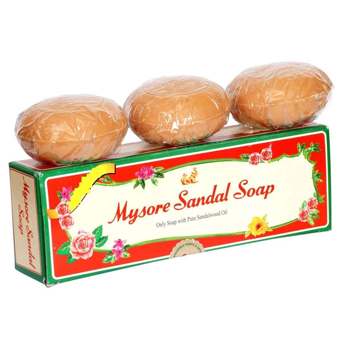 Jabón Mysore Sandal, aroma prolongado para ducharse.