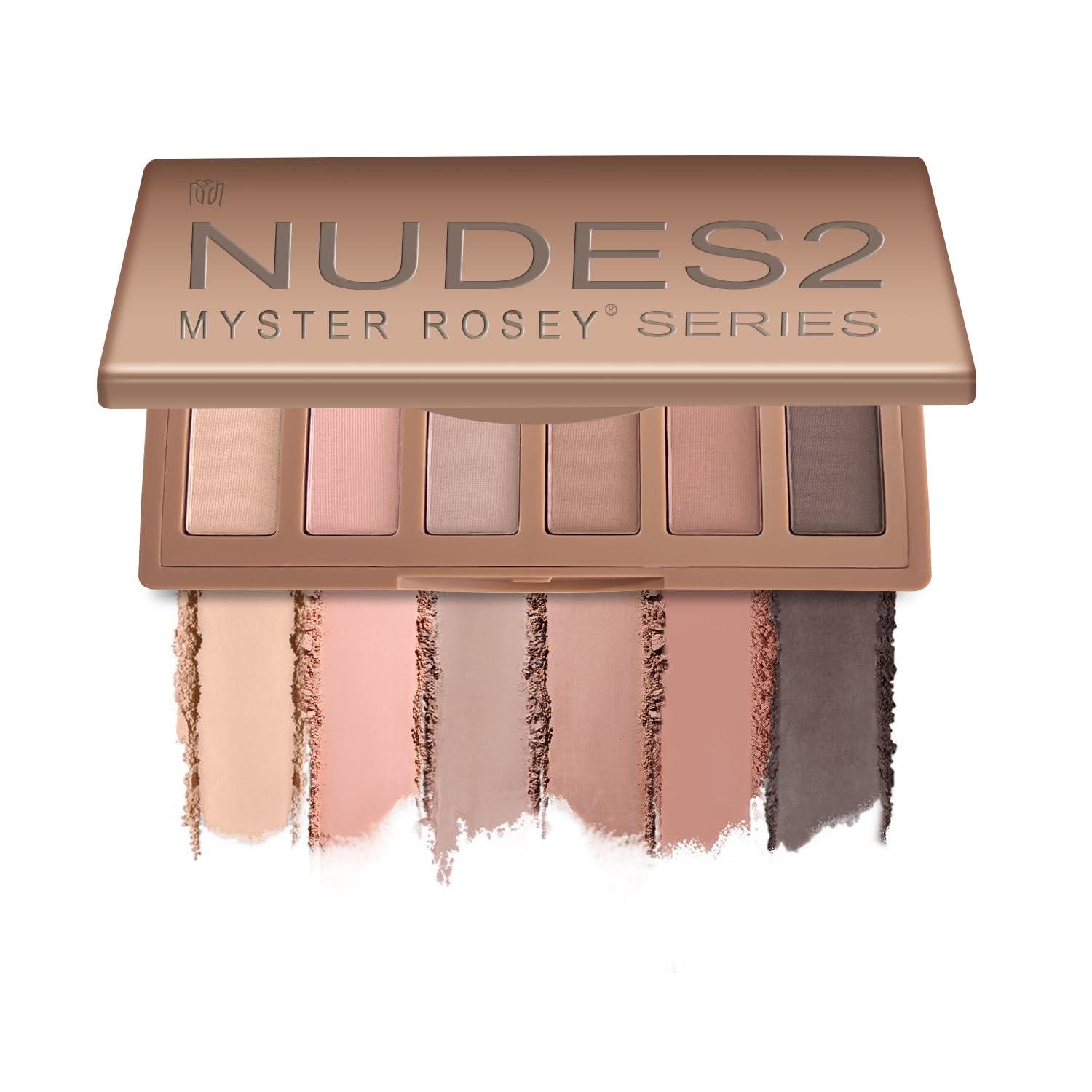 MYSTER ROSEY Nudes 2 Series palette cover showing compact travel-ready packaging for on-the-go looks