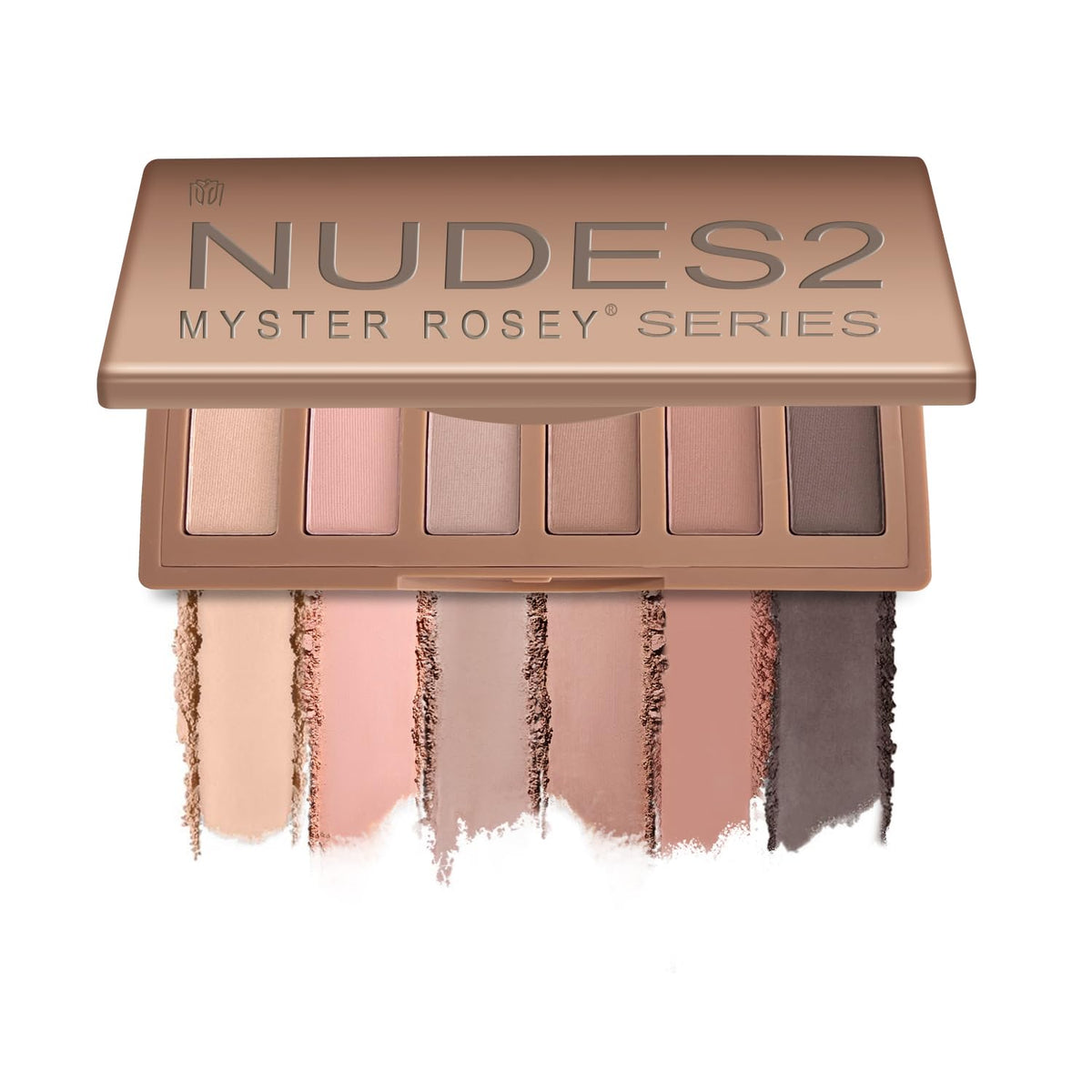 MYSTER ROSEY Nudes 2 Series palette cover showing compact travel-ready packaging for on-the-go looks