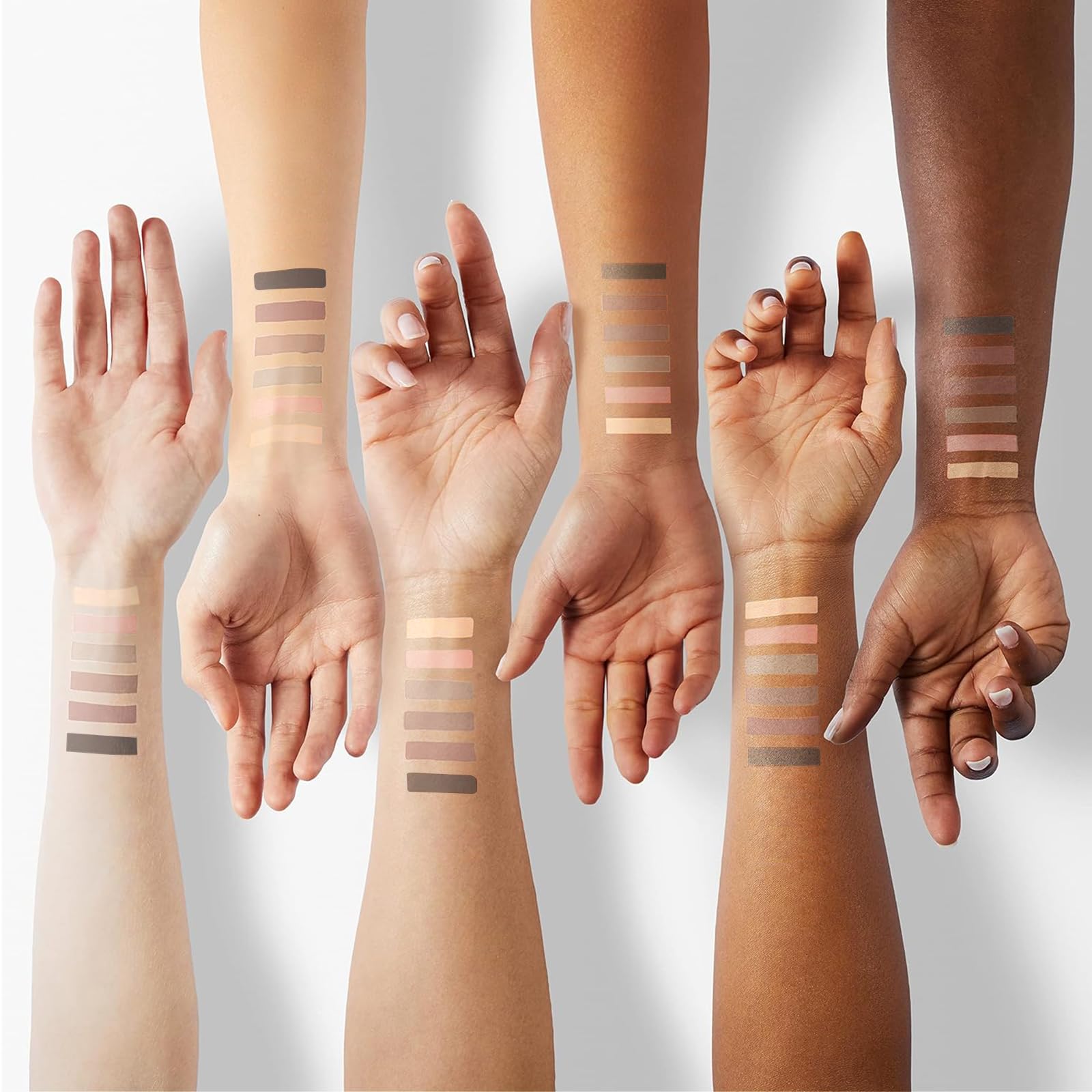 MYSTER ROSEY Nudes 2 Series open palette displaying six nude shades for versatile edits