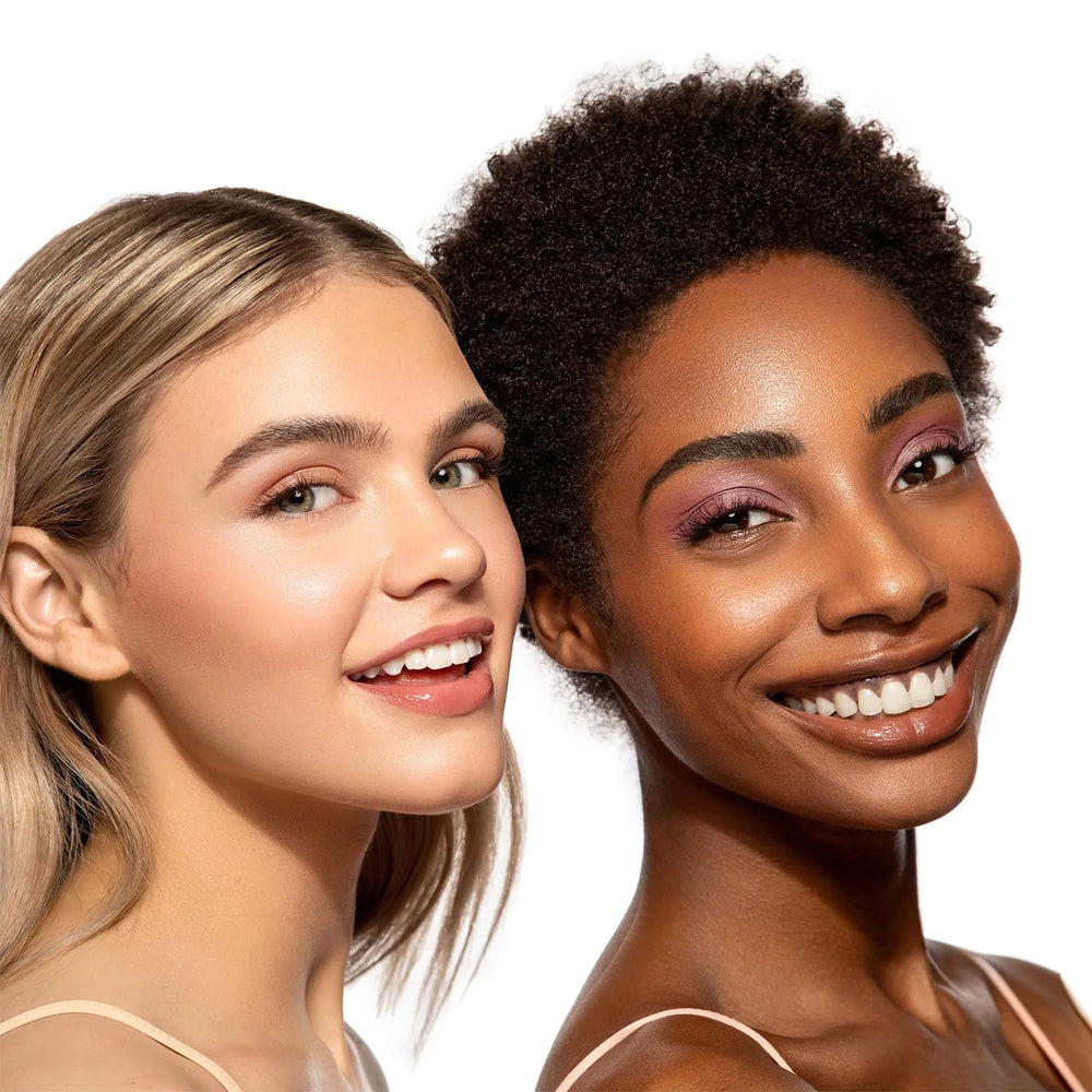 MYSTER ROSEY Nudes 3-Series palette application in progress for diverse looks.