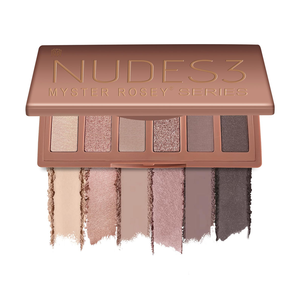 MYSTER ROSEY Nudes Series Mini Palette textura velvet para ojos con acabado suave
