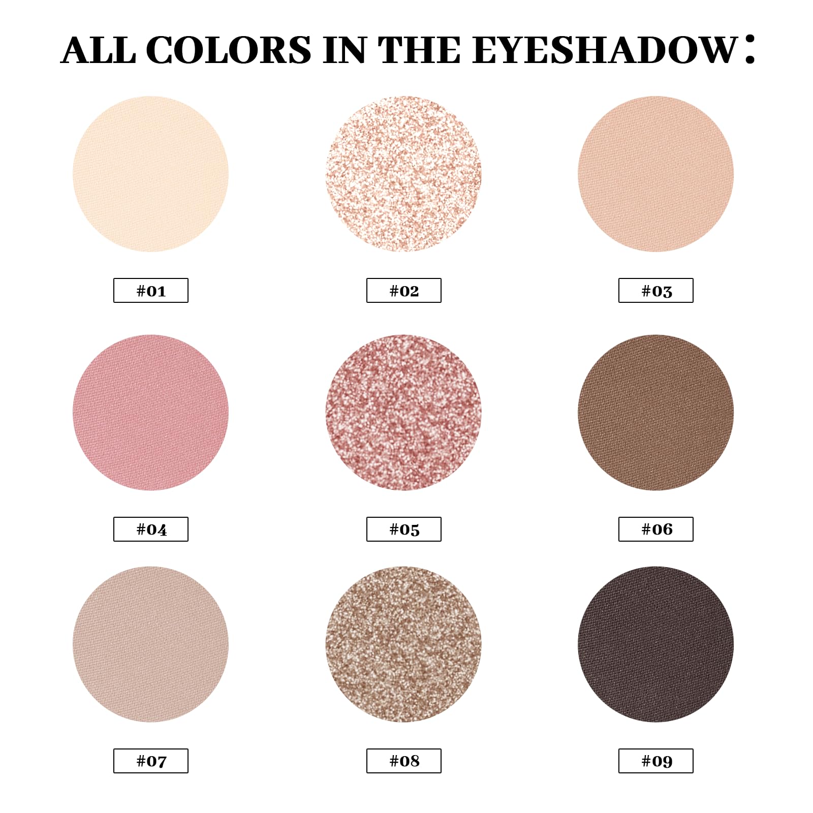 Sombras neutras taupe mate de MYSTER ROSEY para delinear párpados suaves.