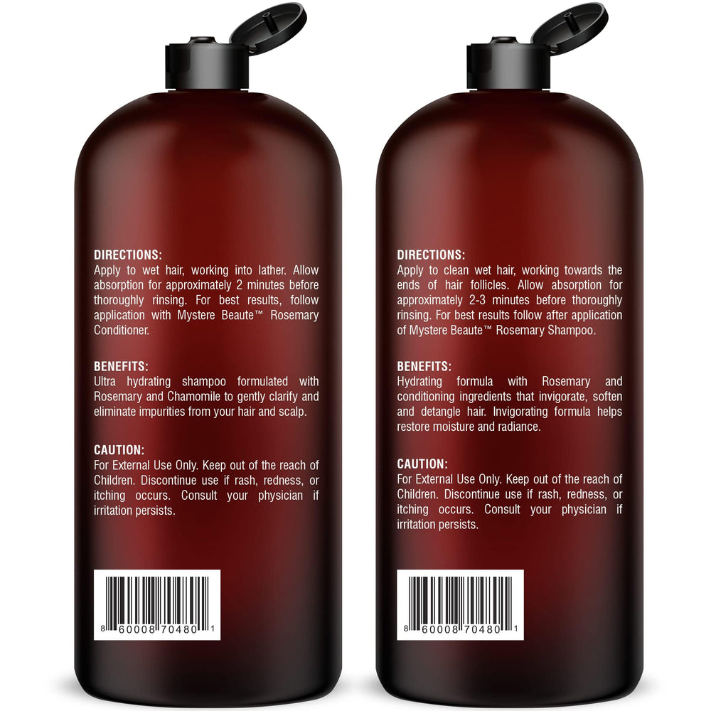 Healthy-looking hair texture after using the rosemary set