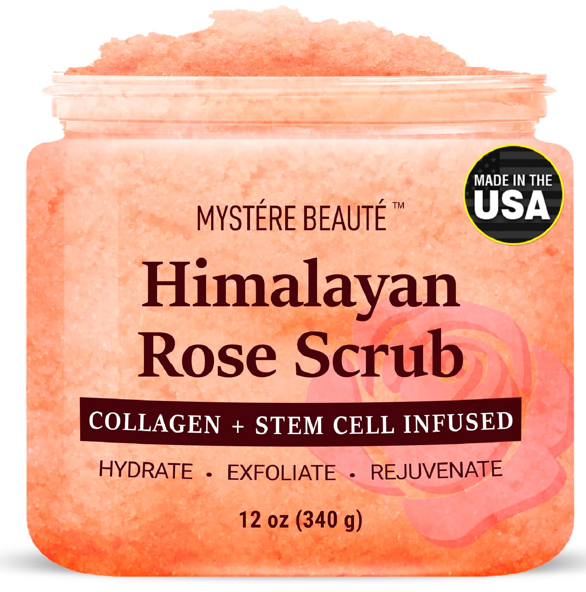 MYSTÉRE BEAUTÉ exfoliante corporal con granulos de sal para suavizar la piel