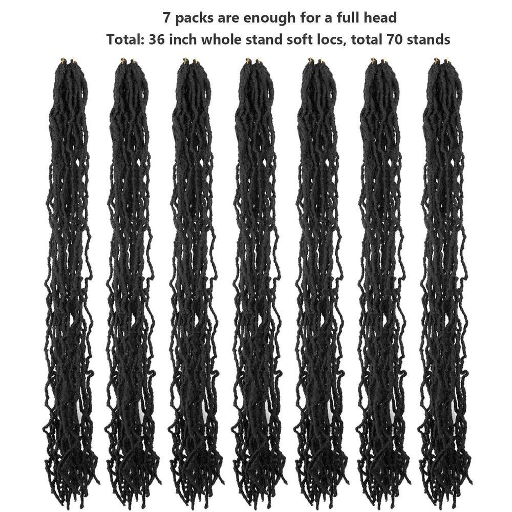 Mytarku soft locs pack features 70 strands per pack for fuller look.