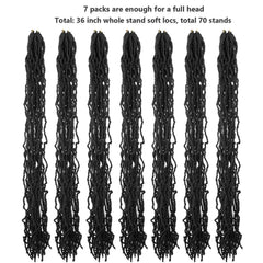 Mytarku soft locs pack features 70 strands per pack for fuller look.