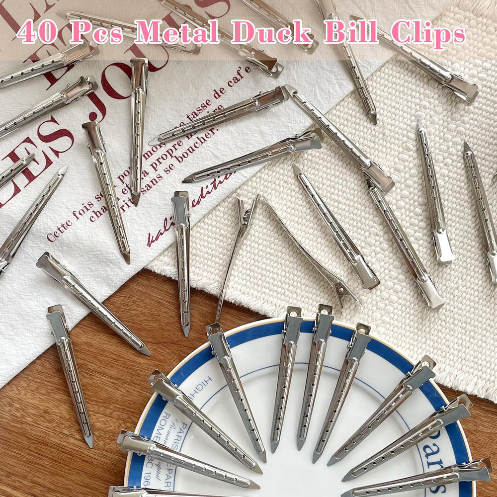 Mythos 40-piece clip set in silver for versatile hairstyles