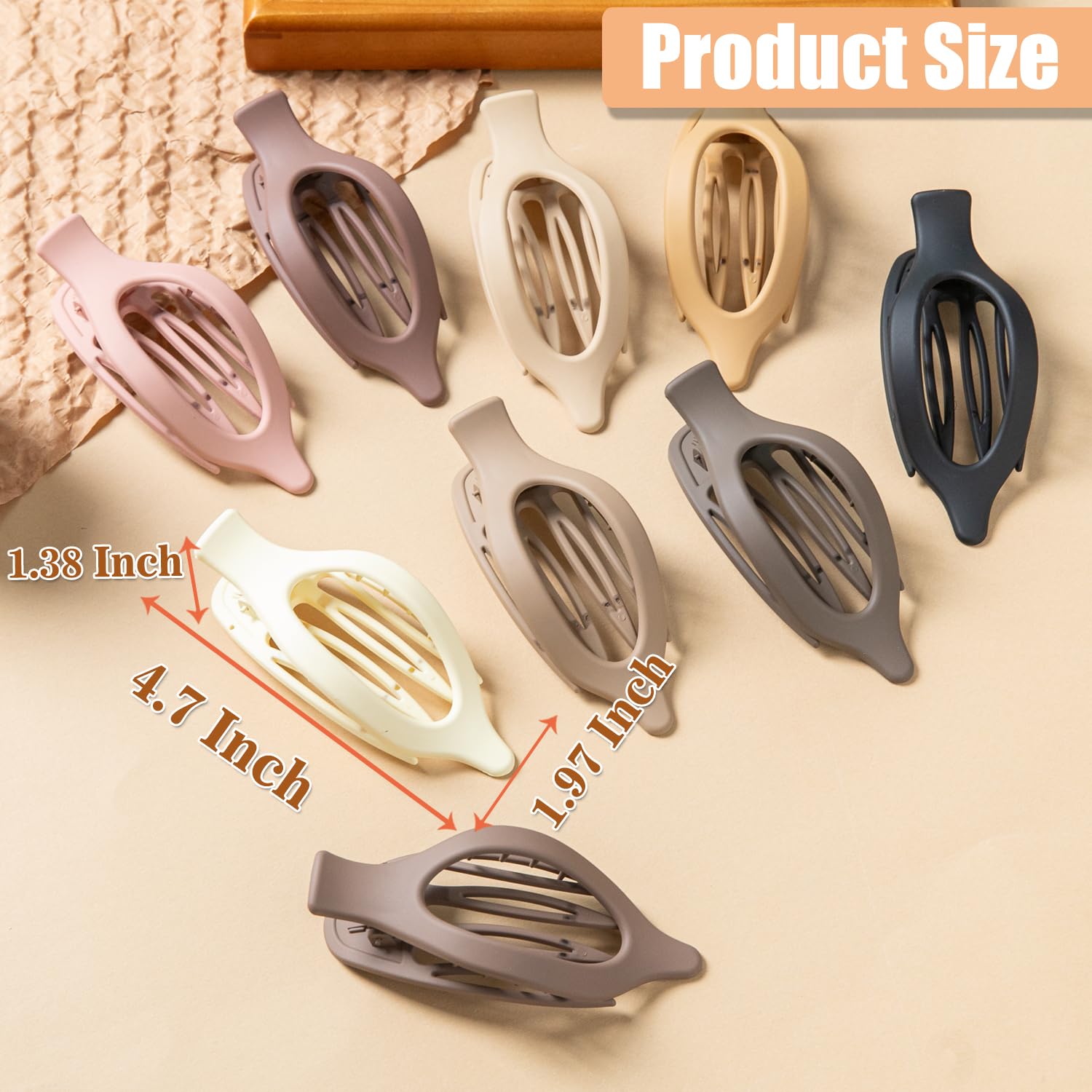 Mythos matte finish clip blends with outfits and resists slipping